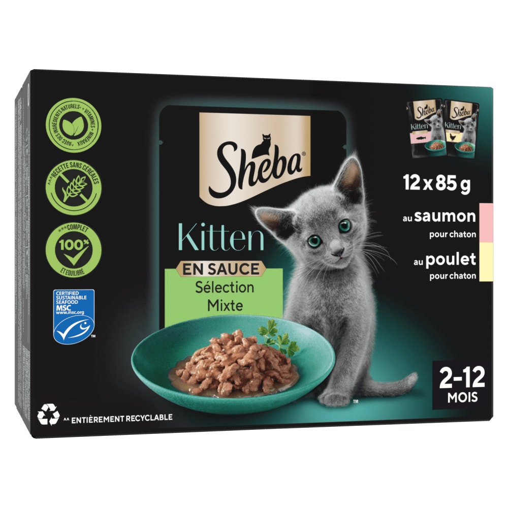 Sélection Mixte En Sauce 12 x 85g - Kitten - 1