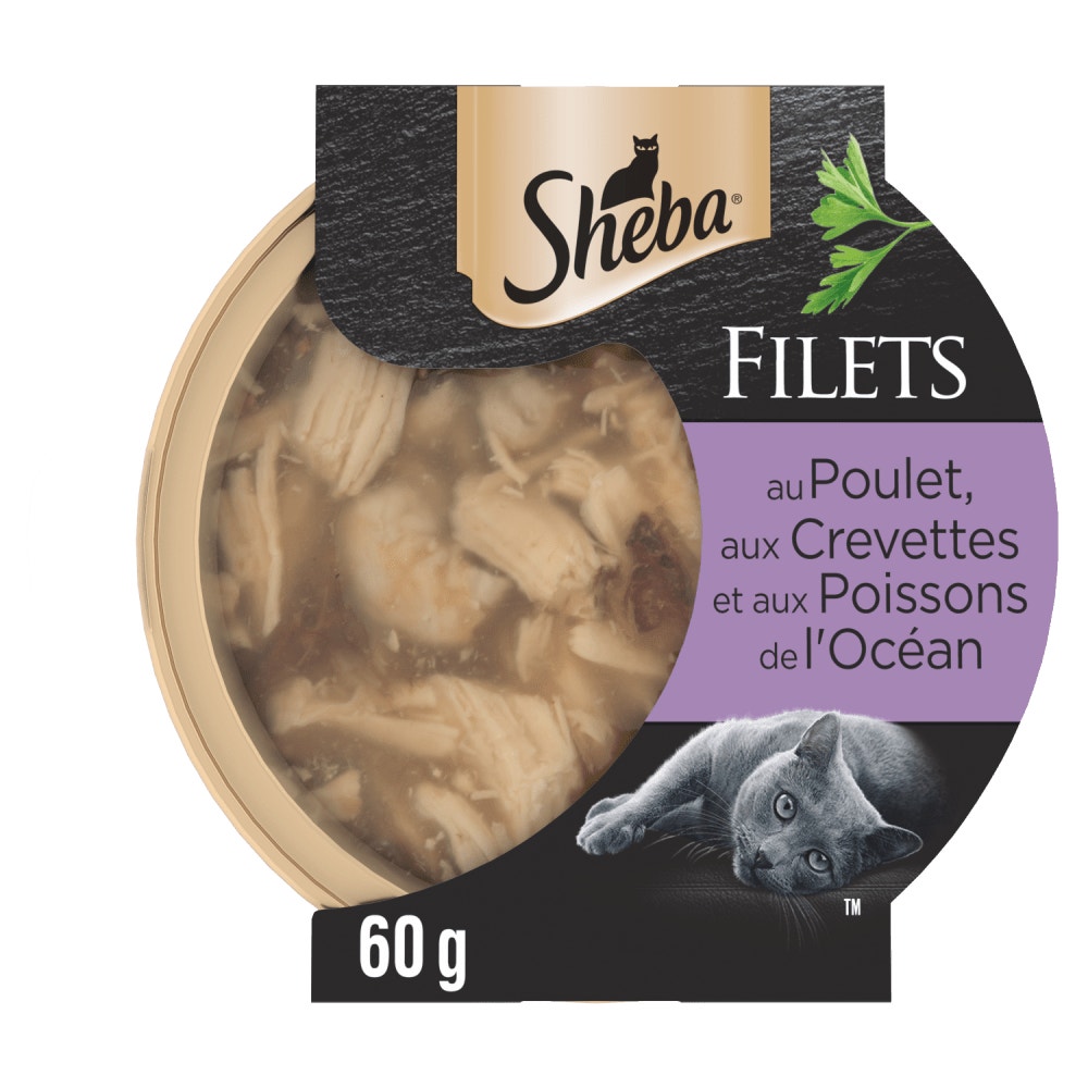 Poulet Aux Crevettes Et Aux Poissons De L'Océan 1 x 60g - Filets - 1
