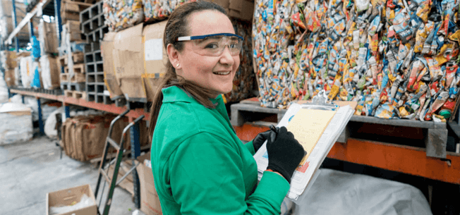 Employé préparant les livraisons